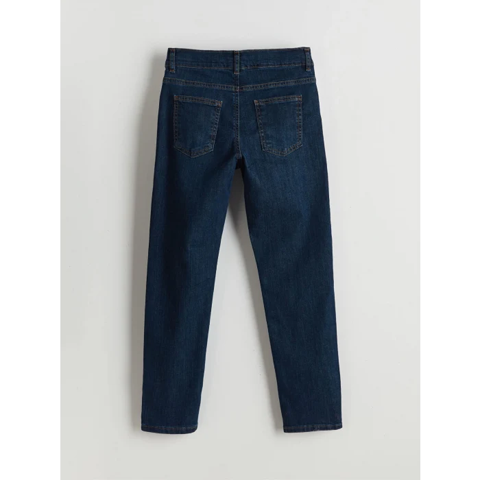 LCW Kids SİYAH Beli Ayarlanabilir Lastikli Erkek Çocuk Jean Pantolon