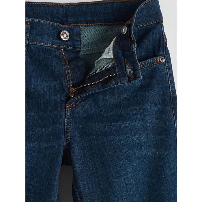 LCW Kids SİYAH Beli Ayarlanabilir Lastikli Erkek Çocuk Jean Pantolon