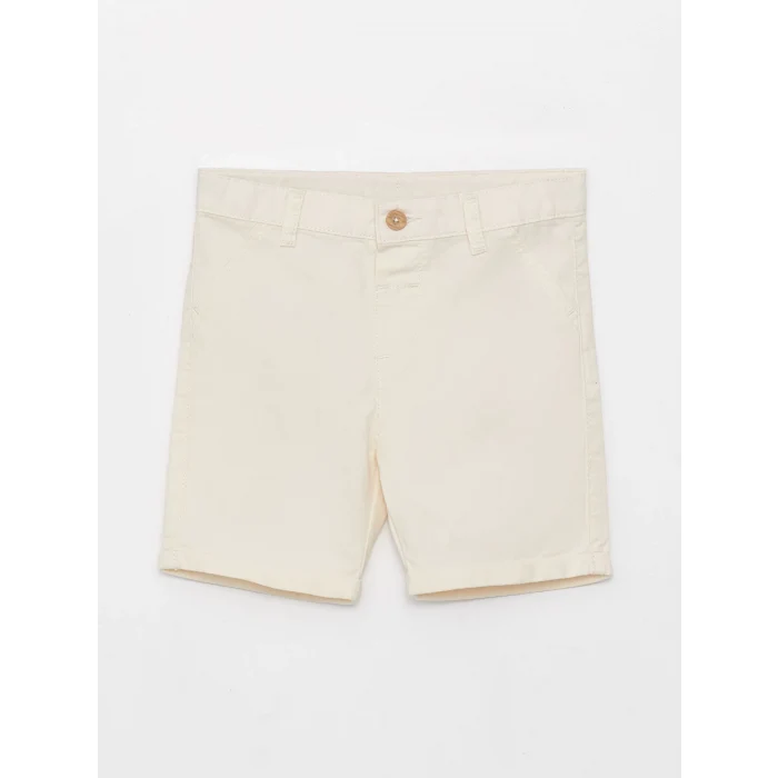 LCW baby TURUNCU Hakim Yaka Kısa Kollu Erkek Bebek Gömlek ve Şort 2li Takım