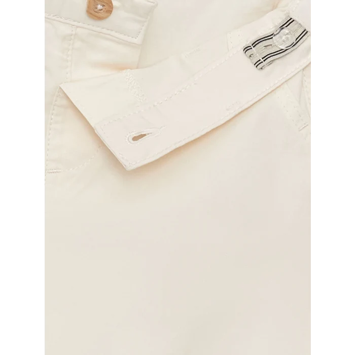 LCW baby TURUNCU Hakim Yaka Kısa Kollu Erkek Bebek Gömlek ve Şort 2li Takım