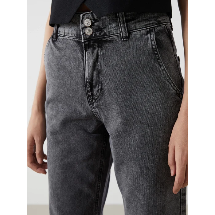 LCW Jeans GRİ Wideleg Kadın Jean Pantolon