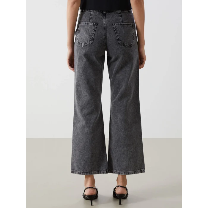 LCW Jeans GRİ Wideleg Kadın Jean Pantolon