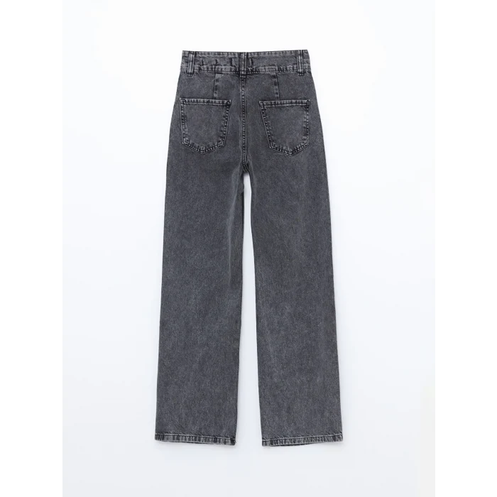 LCW Jeans GRİ Wideleg Kadın Jean Pantolon