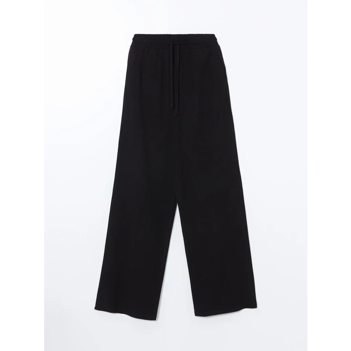 XSIDE SİYAH Beli Lastikli Keten Karışımlı Kadın Pantolon