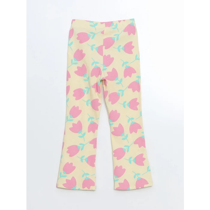 LCW Kids SARI Fırfırlı Kız Bebek Tişört ve Tayt 2li