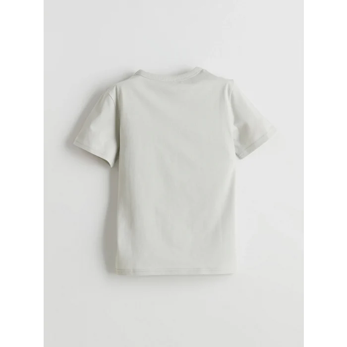 LCW Kids GRİ Bisiklet Yaka Erkek Çocuk Tişört ve Şort