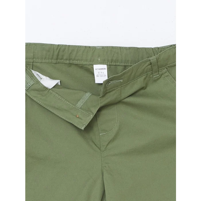 LCW Kids BEJ Baskılı Pamuklu Erkek Çocuk Gömlek ve Şort 2li