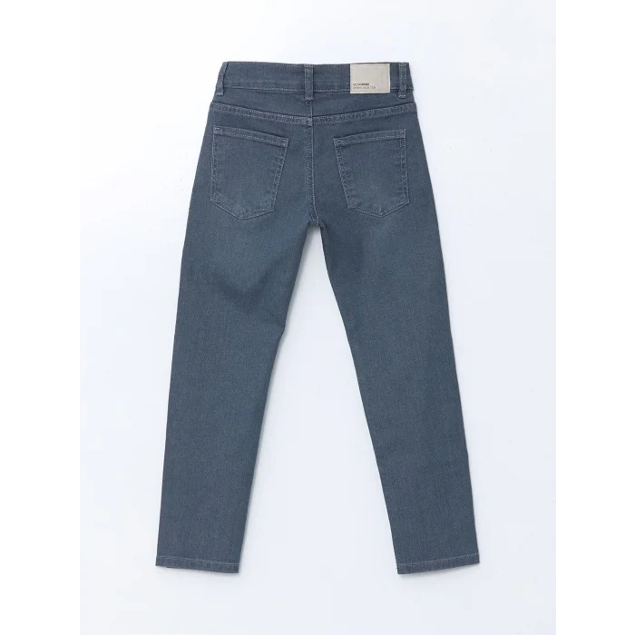 LCW Kids GRİ Beli Ayarlanabilir Lastikli Erkek Çocuk Jean Pantolon