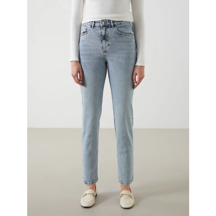 LCW Jeans İNDİGO Mom Fit Kadın Jean Pantolon