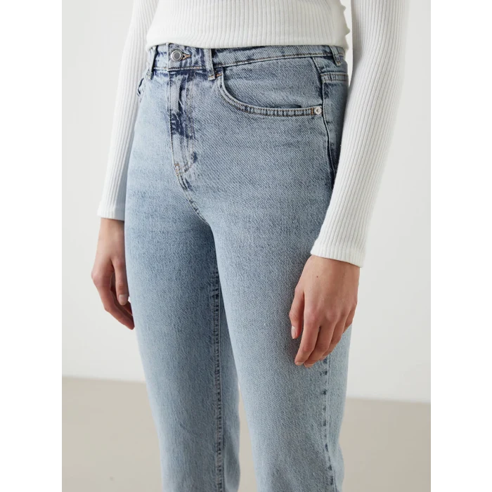 LCW Jeans İNDİGO Mom Fit Kadın Jean Pantolon