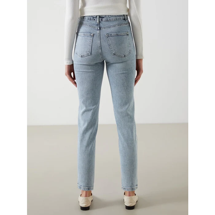 LCW Jeans İNDİGO Mom Fit Kadın Jean Pantolon