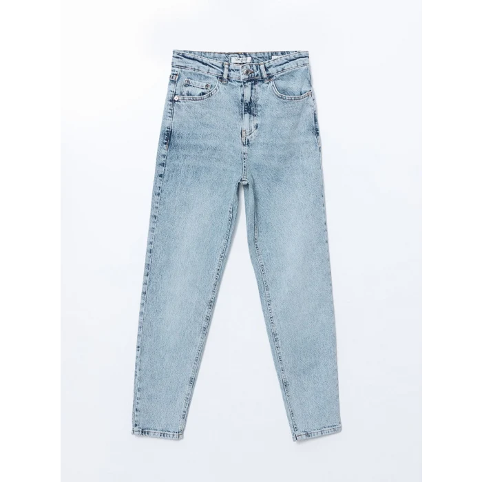 LCW Jeans İNDİGO Mom Fit Kadın Jean Pantolon
