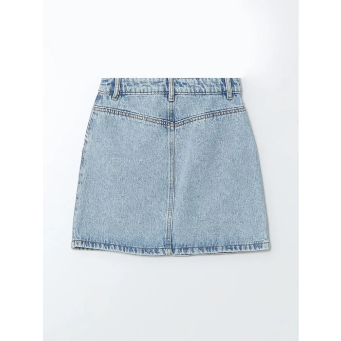 LCW Kids MAVİ Kız Çocuk Kargo Jean Etek