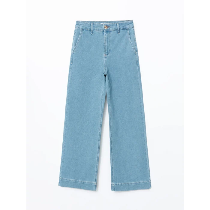 LCW Jeans İNDİGO Wideleg Kadın Jean Pantolon