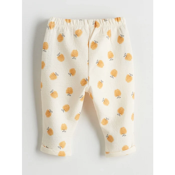 LCW Kids BEJ Bisiklet Yaka Baskılı Kız Çocuk Sweatshirt ve Eşofman Alt 2li