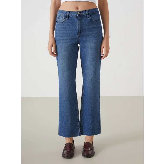 LCW Jeans İNDİGO Mars Flare Kadın Jean Pantolon