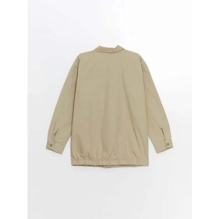 LCW Kids HAKİ Basic Uzun Kollu Erkek Çocuk Gömlek