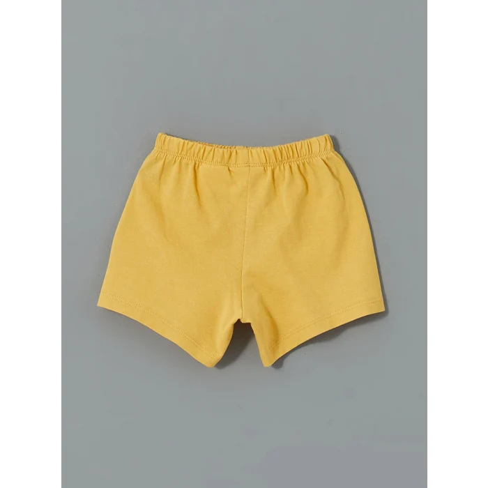 LCW baby BEJ Winnie the Pooh Baskılı Erkek Bebek Şortlu Pijama Takımı