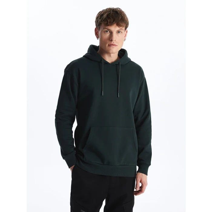 LCW Casual YEŞİL Uzun Kollu Erkek Kalın Hoodie