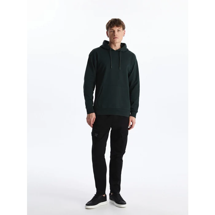 LCW Casual YEŞİL Uzun Kollu Erkek Kalın Hoodie
