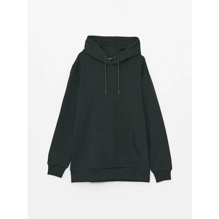 LCW Casual YEŞİL Uzun Kollu Erkek Kalın Hoodie