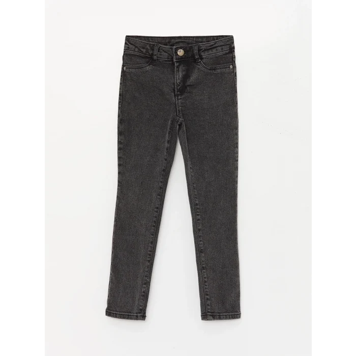 LCW Kids SİYAH Skinny Fit Kız Çocuk Jean Pantolon