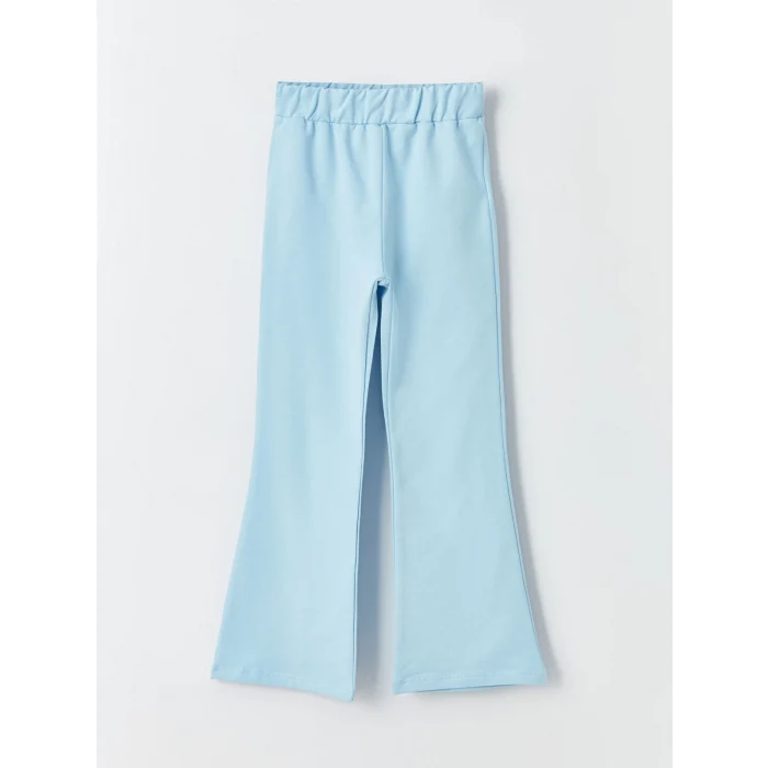 LCW Kids EKRU Bisiklet Yaka Baskılı Uzun Kollu Kız Çocuk Sweatshirt ve Tayt