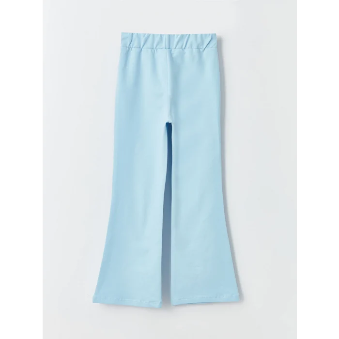 LCW Kids EKRU Bisiklet Yaka Baskılı Uzun Kollu Kız Çocuk Sweatshirt ve Tayt