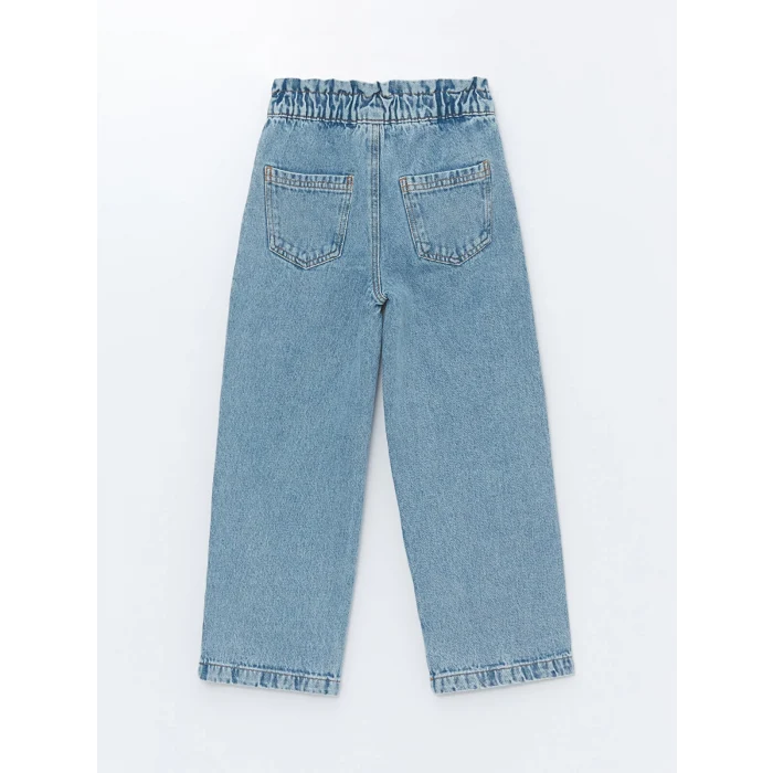 LCW Kids MAVİ Beli Lastikli Kız Çocuk Jean Pantolon