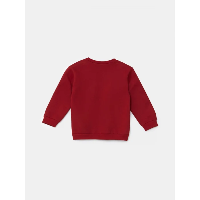 LCW Kids KIRMIZI Bisiklet Yaka Uzun Kollu Çiçekli Kız Çocuk Bluz ve Tayt 2li Takım