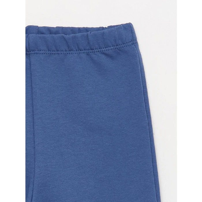 LCW baby BEJ Bebe Yaka Kız Bebek Sweatshirt ve Tayt 2li Takım