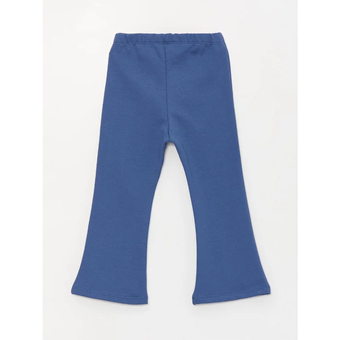 LCW baby BEJ Bebe Yaka Kız Bebek Sweatshirt ve Tayt 2li Takım