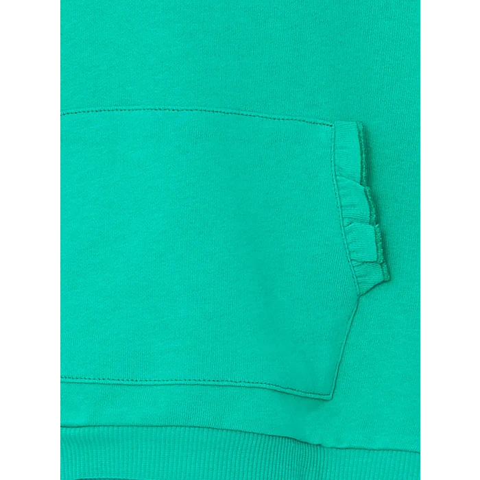 LCW baby YEŞİL Kapüşonlu Uzun Kollu Basic Kız Bebek Sweatshirt ve Pantolon 2li Takım