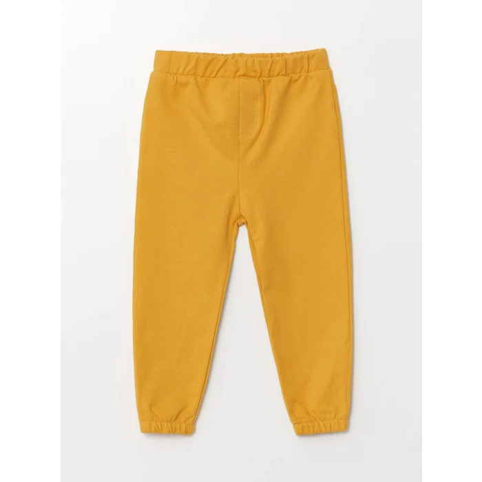 LCW baby BEJ Kapüşonlu Uzun Kollu Baskılı Erkek Bebek Hırka ve Pantolon 2li Takım