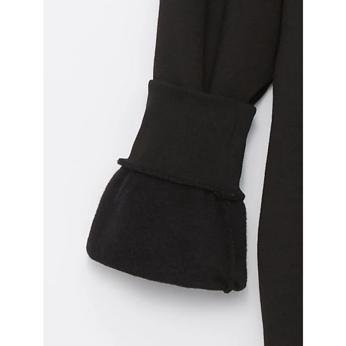 LCW Casual SİYAH Bisiklet Yaka Uzun Kollu Erkek Kalın Sweatshirt