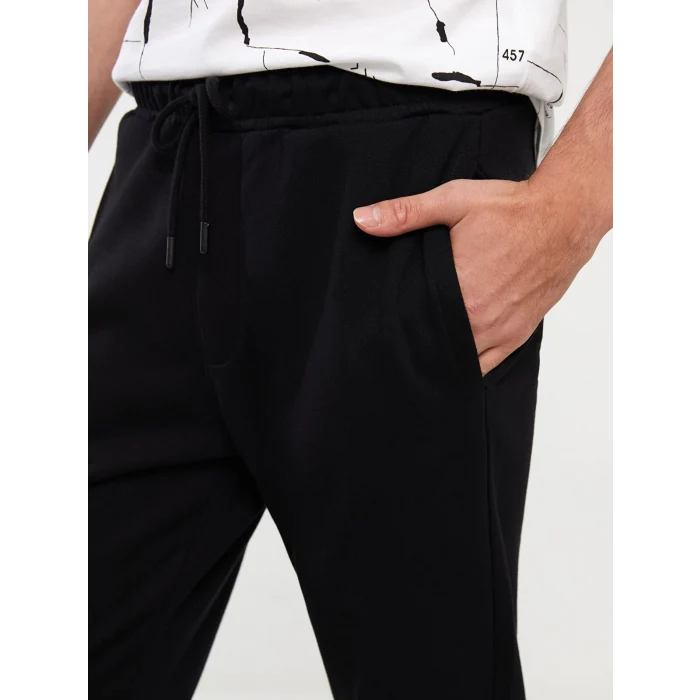 LCW Casual SİYAH Slim Fit Erkek Kalın Eşofman Altı