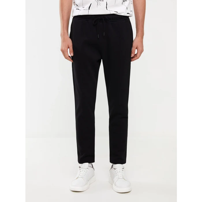 LCW Casual SİYAH Slim Fit Erkek Kalın Eşofman Altı