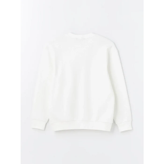 LCW Casual EKRU Bisiklet Yaka Uzun Kollu Erkek Kalın Sweatshirt