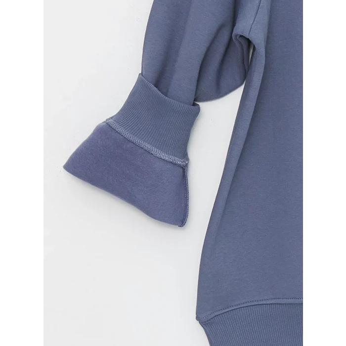 LCW Casual İNDİGO Bisiklet Yaka Uzun Kollu Erkek Kalın Sweatshirt