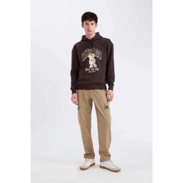 Defacto B4142 Bej Yazlık Kargo Cepli Düz Paça Pantolon