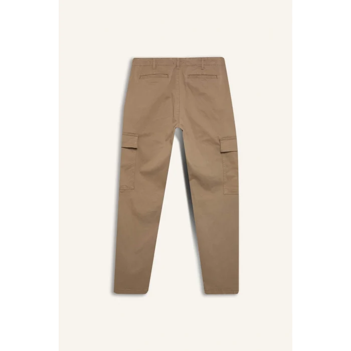 Defacto B4142 Bej Yazlık Kargo Cepli Düz Paça Pantolon