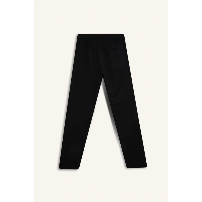 Defacto D5966 Siyah Yazlık Jogger Pantolon Penye Beli Bağcıklı Cepli