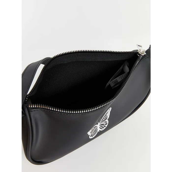 LCW ACCESSORIES SİYAH Kelebek Baskılı Kız Çocuk Kol Çantası