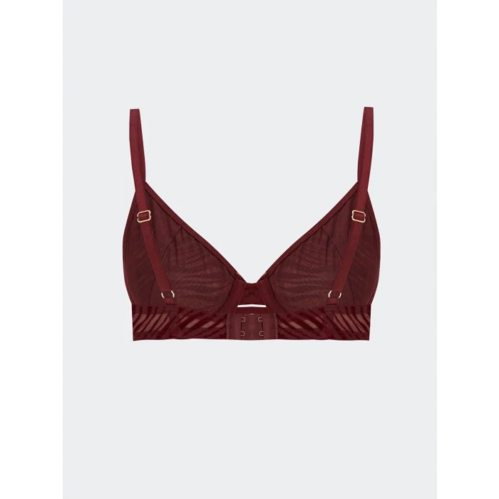 LCW DREAM BORDO Balenli Dolgusuz Dantelli Tişört Sütyen