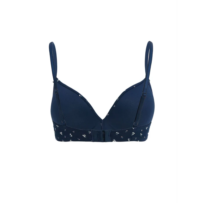 LCW DREAM LACİVERT Balensiz Dolgusuz Çiçekli Sütyen