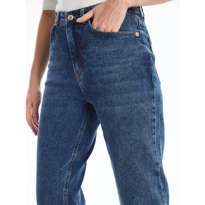 LCW Jeans İNDİGO Mom Fit Kadın Jean Pantolon
