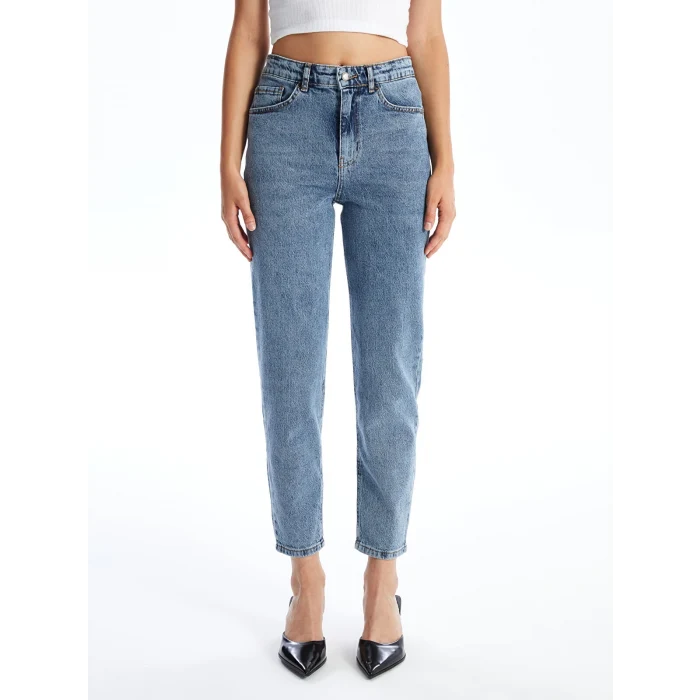 LCW Jeans İNDİGO Mom Fit Kadın Jean Pantolon