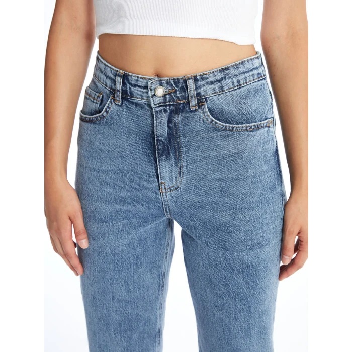 LCW Jeans İNDİGO Mom Fit Kadın Jean Pantolon