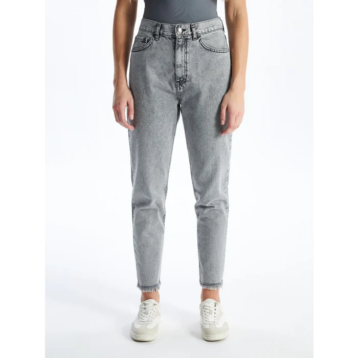 LCW Jeans GRİ Mom Fit Kadın Jean Pantolon