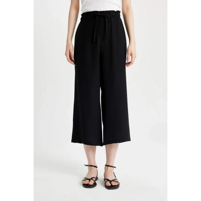 Defacto A6764 Siyah Kapri Düz Paça Kapri